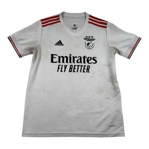 2021-22 Benfica Jersey Mens Medium White Soccer Adidas Emirates AEROREADY Away